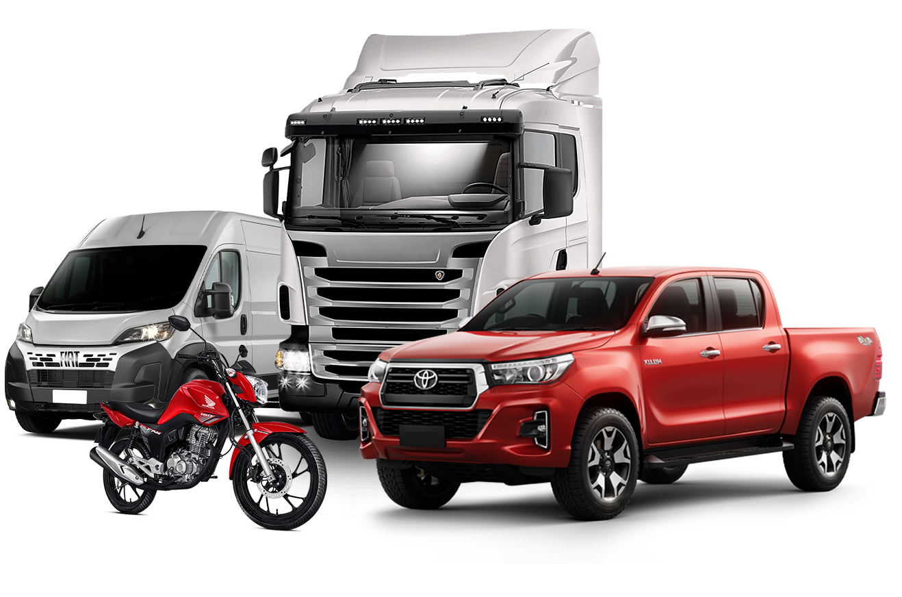 Veículos protegidos pela SG (carros, motos, vans e caminhões)
